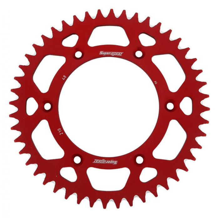 Rear ALU sprocket SUPERSPROX RAL-210:48-RED Rosu 48T, 520 [1]