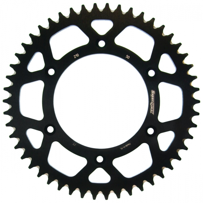 Rear ALU sprocket SUPERSPROX RAL-210:50-BLK Negru 50T, 520 [1]