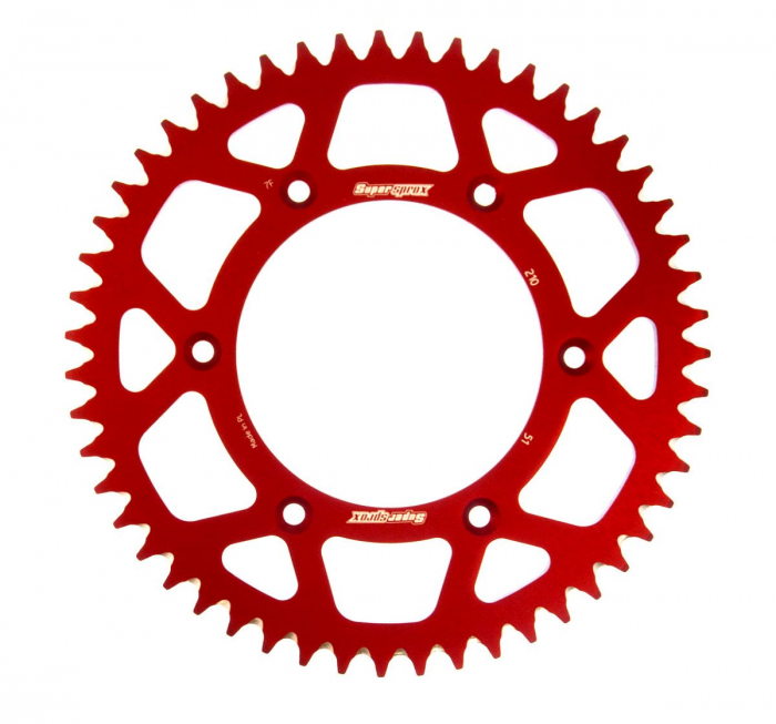 Rear ALU sprocket SUPERSPROX RAL-210:51-RED Rosu 51T, 520 [1]