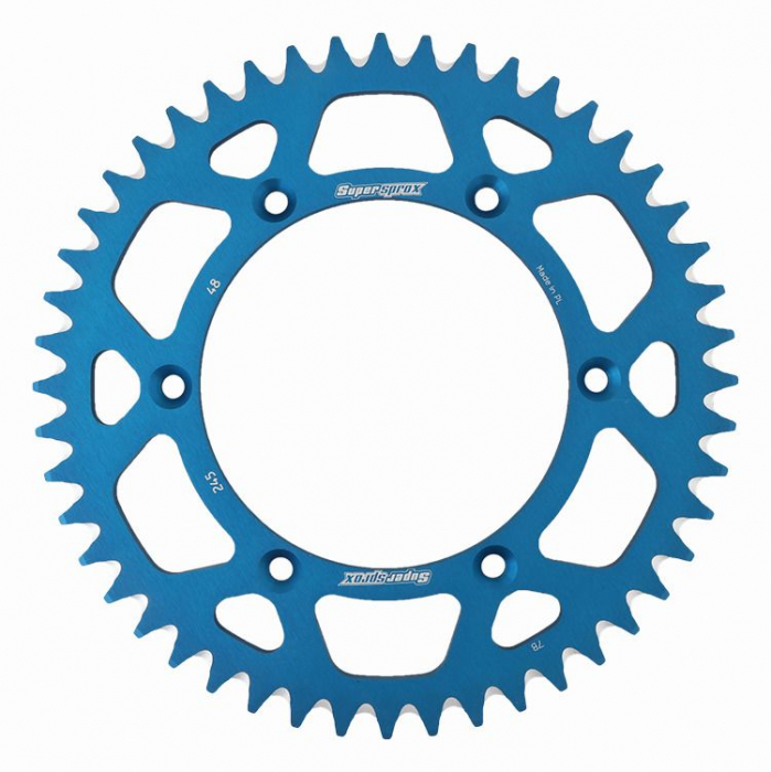Rear ALU sprocket SUPERSPROX RAL-245:48-BLU Albastru 48T, 520 [1]