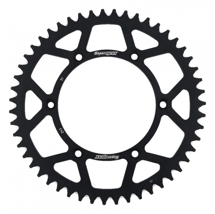 Rear ALU sprocket SUPERSPROX RAL-245:51-BLK Negru 51T, 520 [1]