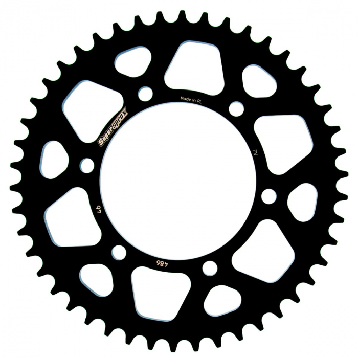 Rear ALU sprocket SUPERSPROX RAL-486:46-BLK Negru 46T, 520 [1]