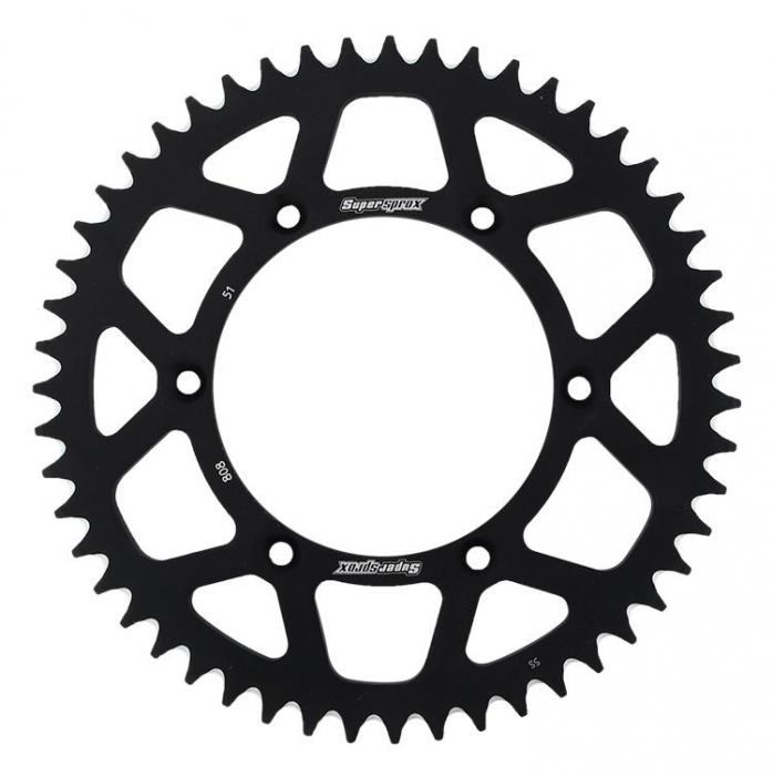 Rear ALU sprocket SUPERSPROX RAL-808:51-BLK Negru 51T, 520 [1]