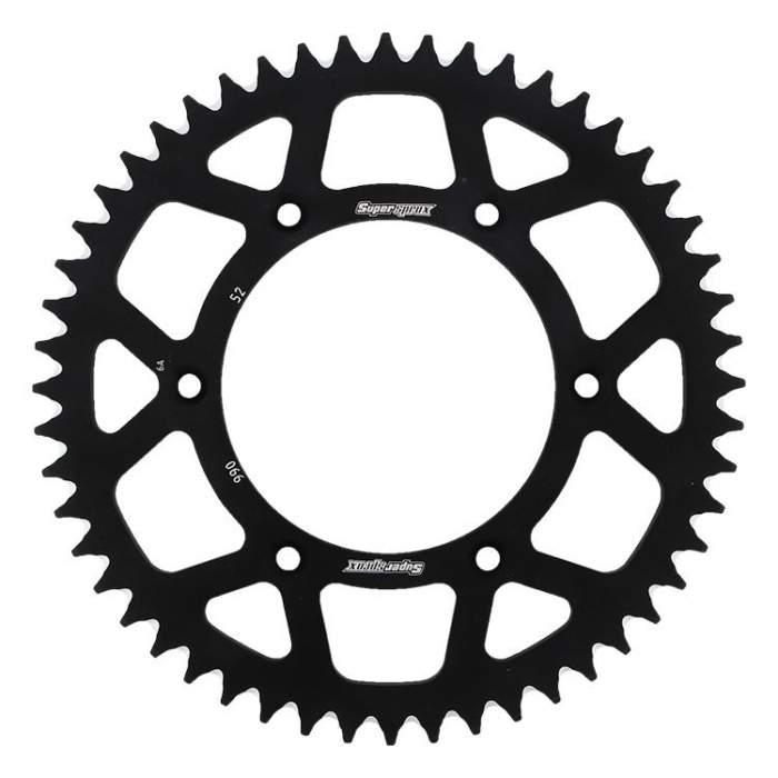 Rear ALU sprocket SUPERSPROX RAL-990:52-BLK Negru 52T, 520 [1]