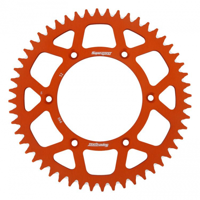 Rear ALU sprocket SUPERSPROX RAL-990:52-ORG portocaliu 52T, 520 [1]