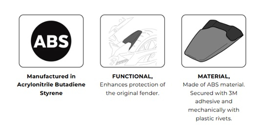 Rear fender extension PUIG 22895J matt black [2]