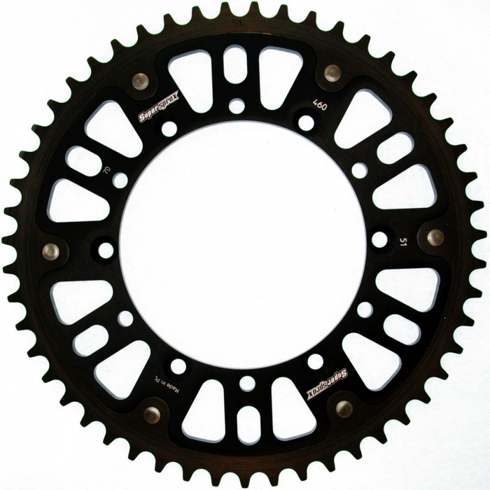 Rear sprocket SUPERSPROX STEALTH RST-460:51-BLK Negru 51T, 520 [1]