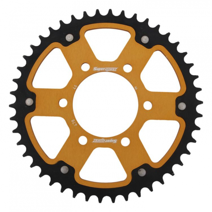 Rear sprocket SUPERSPROX STEALTH RST-478:46-GLD auriu 46T, 520 [1]