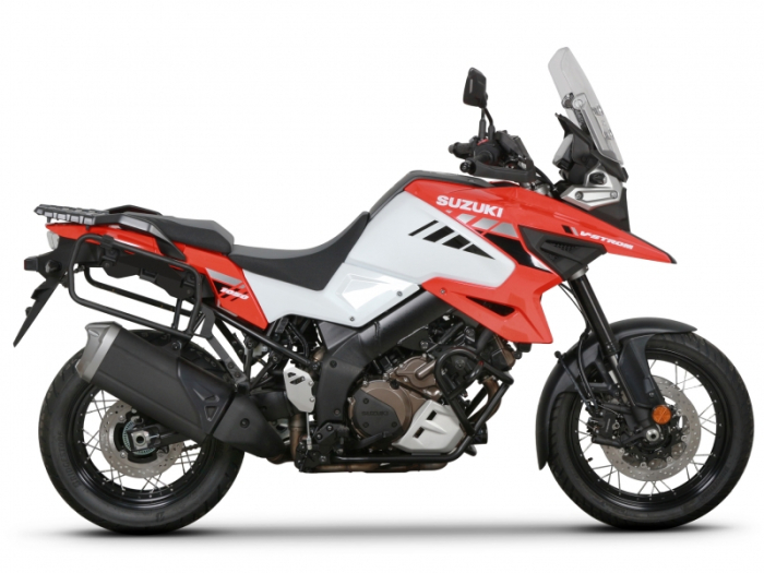 Set complet de cutii de aluminiu SHAD TERRA, 48L cutie centrala  si  47L / 47L cutii laterale, incluzand kit montaj si placa SHAD SUZUKI DL 1000 V-Strom/ DL 1050 V-Strom [20]