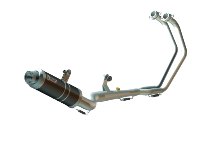 Sistem de evacuare complet 1x1 MIVV GP X.YA.0009.SXB negru otel [1]