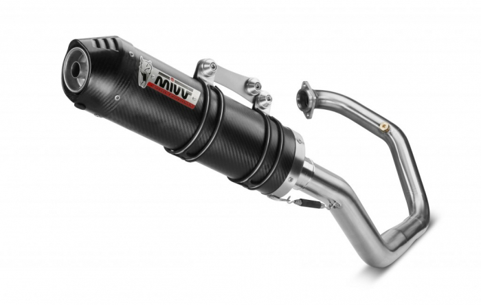 Sistem de evacuare complet 1x1 MIVV OVAL X.KT.0001.S3C Carbon / Carbon cap [1]