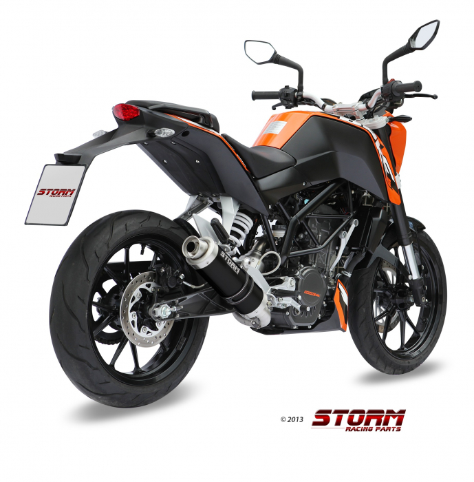 Sistem de evacuare complet 1x1 STORM GP 74.KT.009.LXSB negru otel [3]