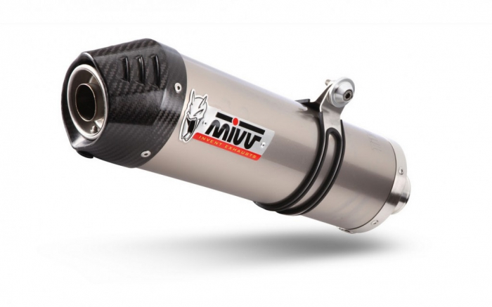 Sistem de evacuare complet 2x1 MIVV OVAL K.044.L4C Titan / Carbon cap [1]