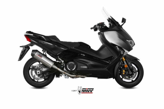 Sistem de evacuare complet 2x1 MIVV OVAL Y.061.LNC Titanium / Carbon cap [3]