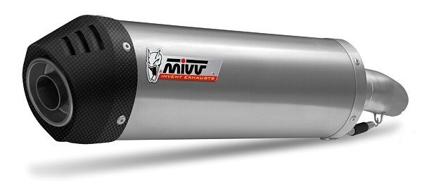 Sistem de evacuare complet 2x1 MIVV OVAL Titanium / Carbon Caps SMALL [1]