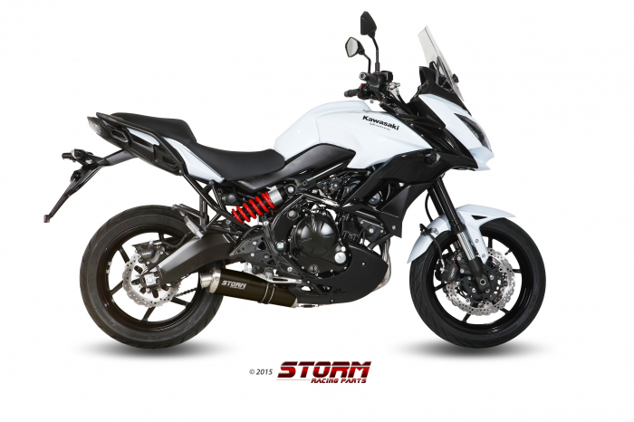 Sistem de evacuare complet 2x1 STORM OVAL 74.K.041.LX1B negru otel [2]