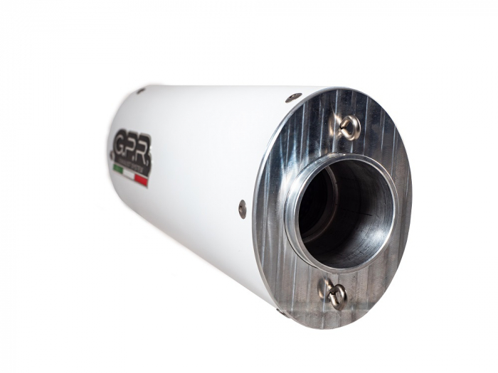 Dual slip-on exhaust GPR ALBUS S.158.ALB White glossy including removable db killers and link pipes [4]