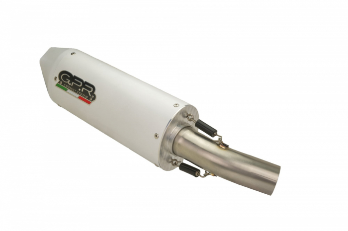 Dual slip-on exhaust GPR ALBUS S.158.ALB White glossy including removable db killers and link pipes [6]