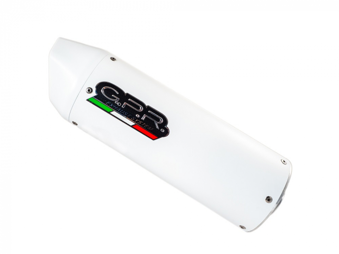Dual slip-on exhaust GPR ALBUS S.158.ALB White glossy including removable db killers and link pipes [2]