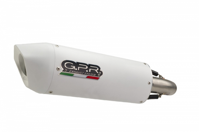 Dual slip-on exhaust GPR ALBUS S.158.ALB White glossy including removable db killers and link pipes [7]