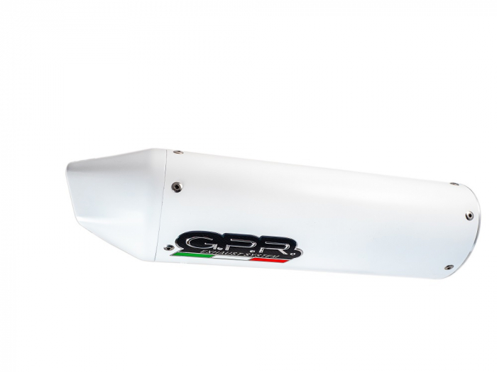 Dual slip-on exhaust GPR ALBUS S.158.ALB White glossy including removable db killers and link pipes [5]