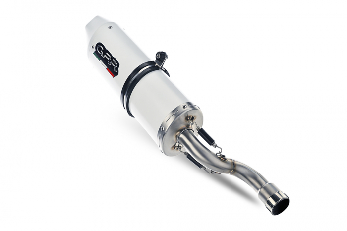 Slip-on exhaust GPR ALBUS CERAMIC A.70.RACEDB.ALB White glossy including link pipe and removale dbkiller [3]