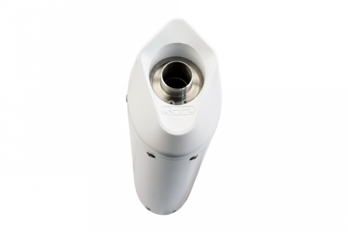 Slip-on exhaust GPR ALBUS CERAMIC KTM.CAT.43.1.ALB White glossy including removable db killer, link pipe and catalyst [4]