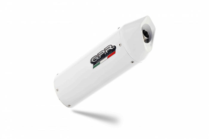 Slip-on exhaust GPR ALBUS CERAMIC KTM.CAT.43.1.ALB White glossy including removable db killer, link pipe and catalyst [3]