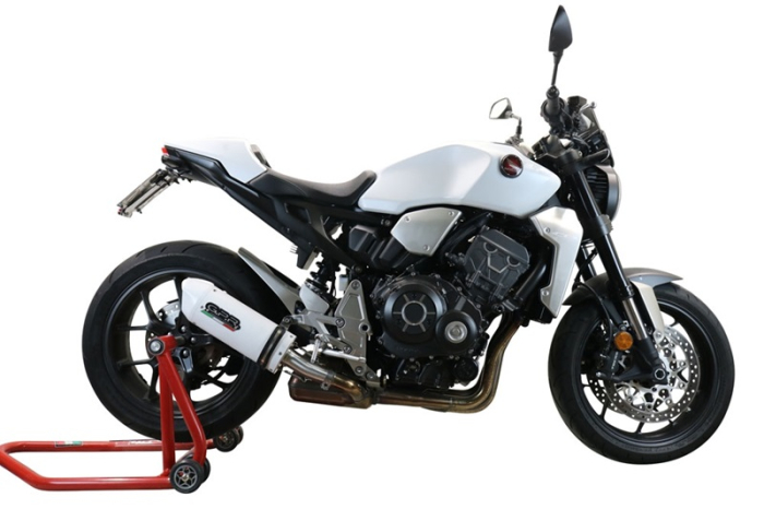 Slip-on exhaust GPR ALBUS EVO4 E4.H.259.1.ALBE4 White glossy including removable db killer and link pipe [6]