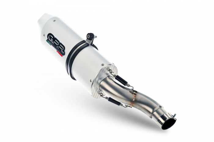 Slip-on exhaust GPR ALBUS EVO4 E5.D.137.3.CAT.ALB White glossy including removable db killer, link pipe and catalyst [5]