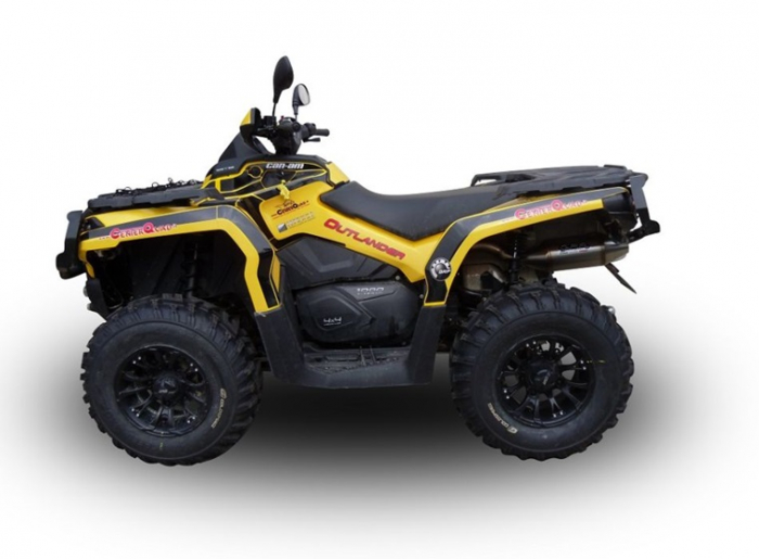 Slip-on exhaust GPR DEEPTONE ATV.36.DEATV Brushed Stainless steel including removable db killer and link pipe [8]