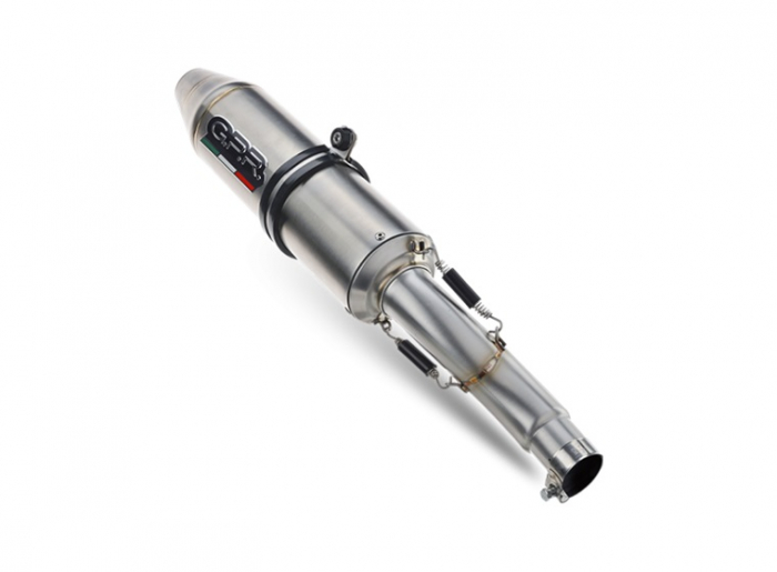 Slip-on exhaust GPR DEEPTONE ATV.16.DE Brushed Stainless steel including removable db killer and link pipe [5]