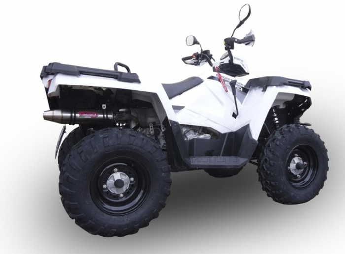 Slip-on exhaust GPR DEEPTONE ATV.16.DE Brushed Stainless steel including removable db killer and link pipe [6]