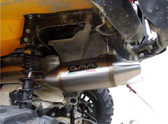 Slip-on exhaust GPR DEEPTONE ATV.16.DE Brushed Stainless steel including removable db killer and link pipe [4]