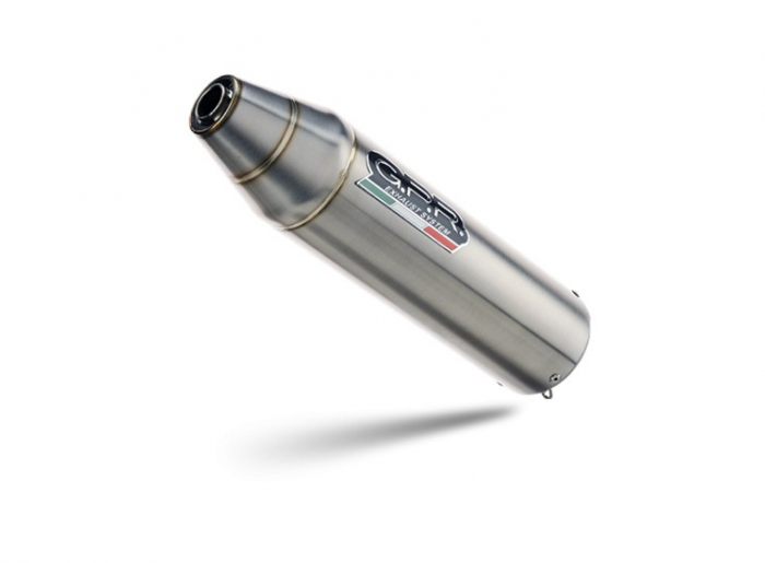 Slip-on exhaust GPR DEEPTONE ATV.16.DE Brushed Stainless steel including removable db killer and link pipe [1]