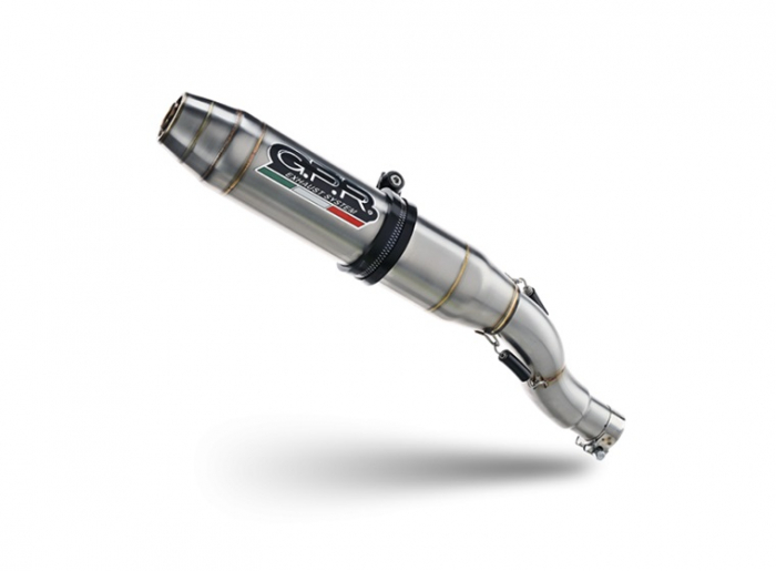 Slip-on exhaust GPR DEEPTONE D.111.CAT.DE Brushed Stainless steel including removable db killer, link pipe and catalyst [2]