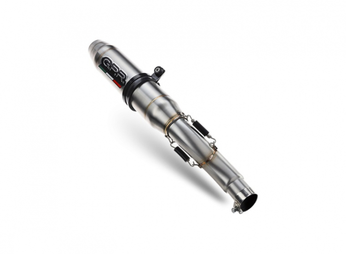 Slip-on exhaust GPR DEEPTONE E5.D.137.2.CAT.DE Brushed Stainless steel including removable db killer, link pipe and catalyst [5]