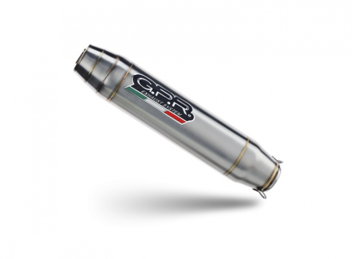 Slip-on exhaust GPR DEEPTONE E5.D.137.2.CAT.DE Brushed Stainless steel including removable db killer, link pipe and catalyst [3]