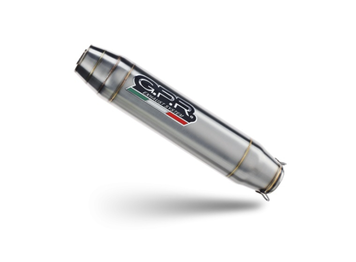 Slip-on exhaust GPR DEEPTONE E5.K.177.DE Brushed Stainless steel including removable db killer and link pipe [3]