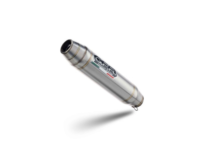Slip-on exhaust GPR DEEPTONE INOX KT.209.3DE Brushed Stainless steel including removable db killer and link pipe [1]
