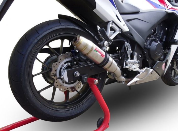 Slip-on exhaust GPR DEEPTONE INOX H.254.1.DE Brushed Stainless steel including removable db killer and link pipe [7]