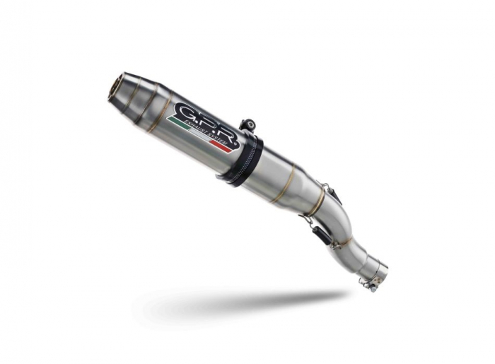 Slip-on exhaust GPR DEEPTONE INOX H.254.1.DE Brushed Stainless steel including removable db killer and link pipe [2]