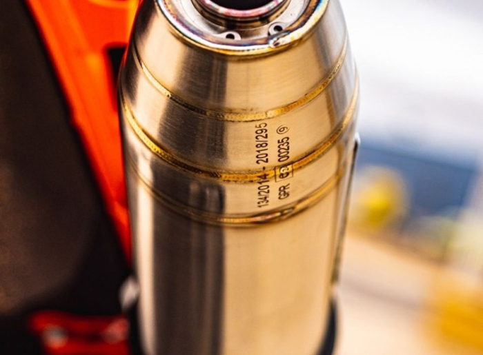 Slip-on exhaust GPR DEEPTONE INOX KT.100.2.RACE.DE Brushed Stainless steel including link pipe [9]