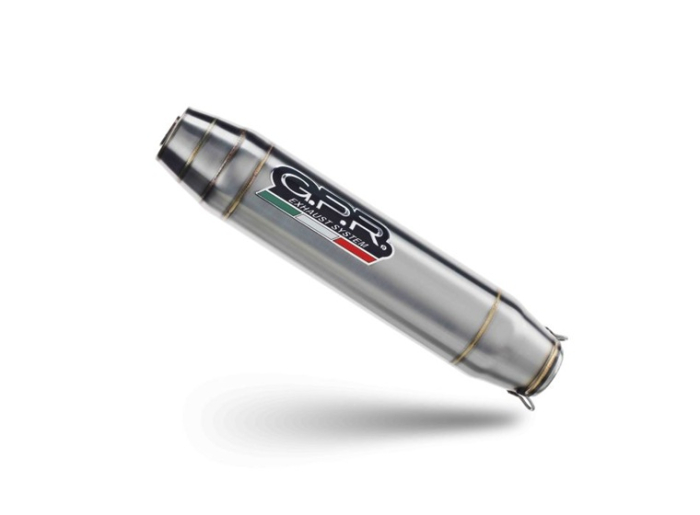 Slip-on exhaust GPR DEEPTONE INOX KT.105.2.DE Brushed Stainless steel including removable db killer and link pipe [3]