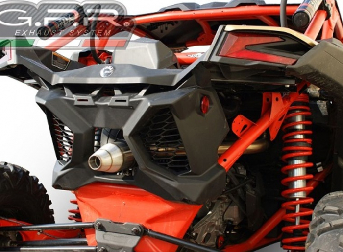 Slip-on exhaust GPR DEEPTONE QUSP.158.2.DE Brushed Stainless steel including removable db killer and link pipe [6]