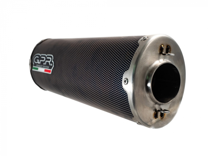 Slip-on exhaust GPR DUAL E4.K.179.DUAL.PO Carbon look including removable db killer and link pipe [5]