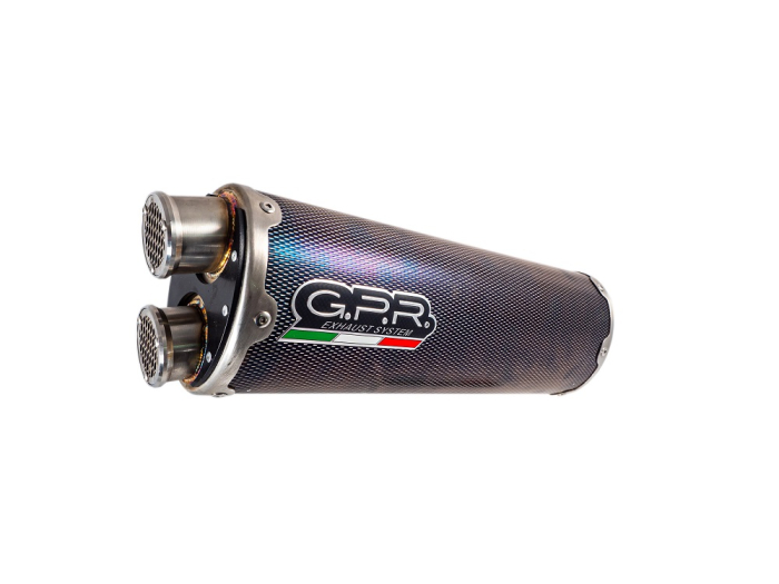 Slip-on exhaust GPR DUAL E5.BM.94.DUAL.PO Inox Carbon look including removable db killer and link pipe [2]