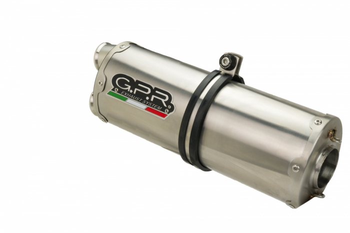 Slip-on exhaust GPR DUAL H.268.CAT.DUAL.IO Brushed Stainless steel including removable db killer, link pipe and catalyst [3]