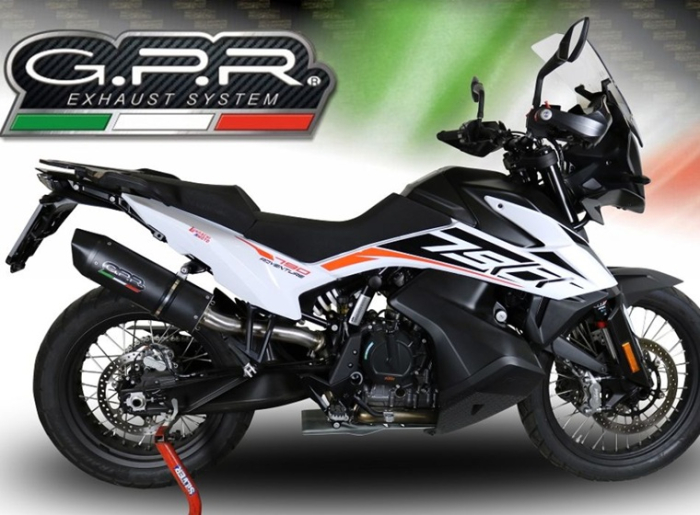 Slip-on exhaust GPR FURORE EVO4 NERO E5.KT.108.1.FNE4 Matte Black including removable db killer and link pipe [6]