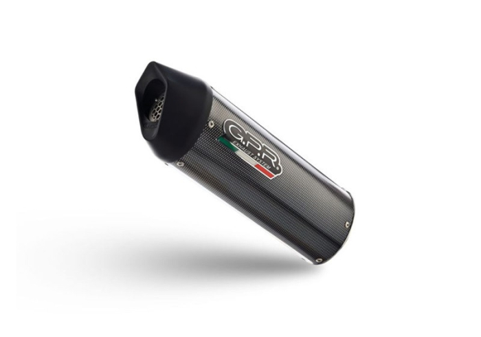 Slip-on exhaust GPR FURORE EVO4 POPPY D.140.FP4 Matte Black including removable db killer and link pipe [1]